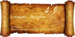Lengyel Jácinta névjegykártya